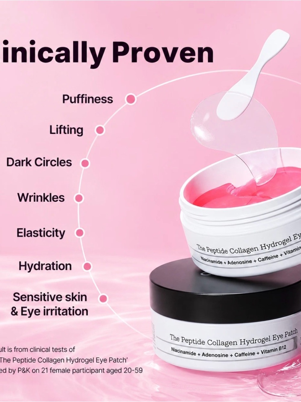 Peptide Collagen Hydrogel Eye Patch - Pink - Picture 4 of 4